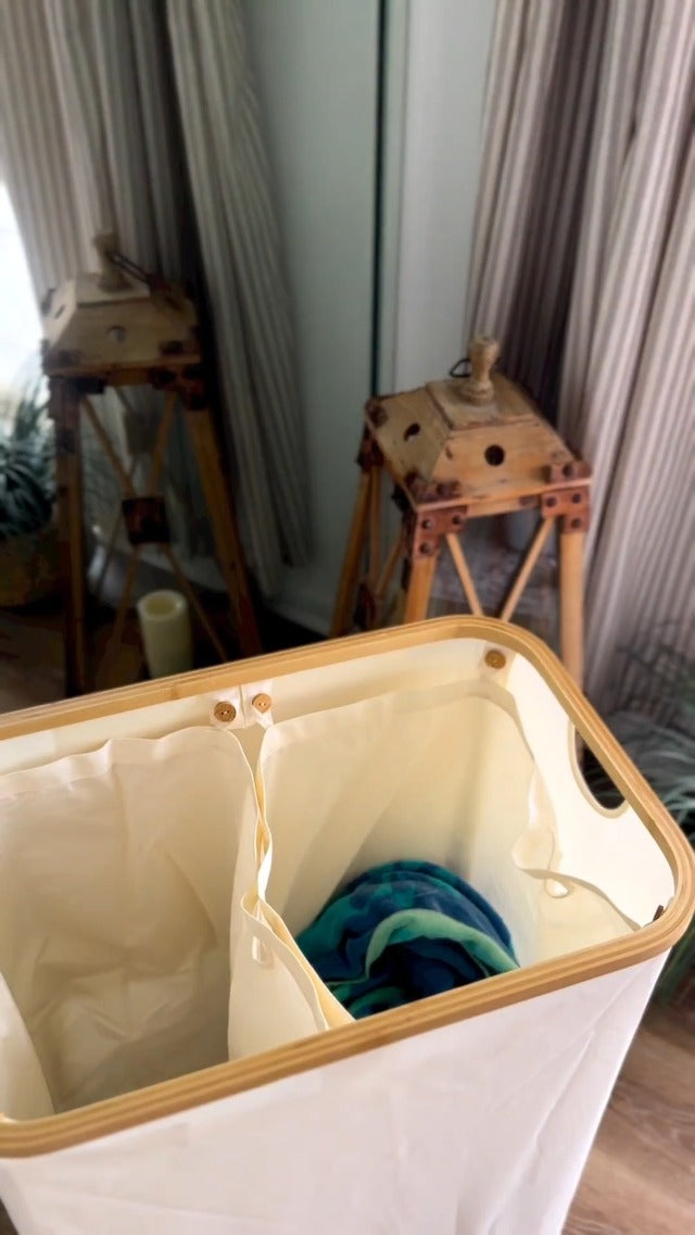 LONBET Laundry Basket with Lid, Made from Breathable Fabric | - Image 7