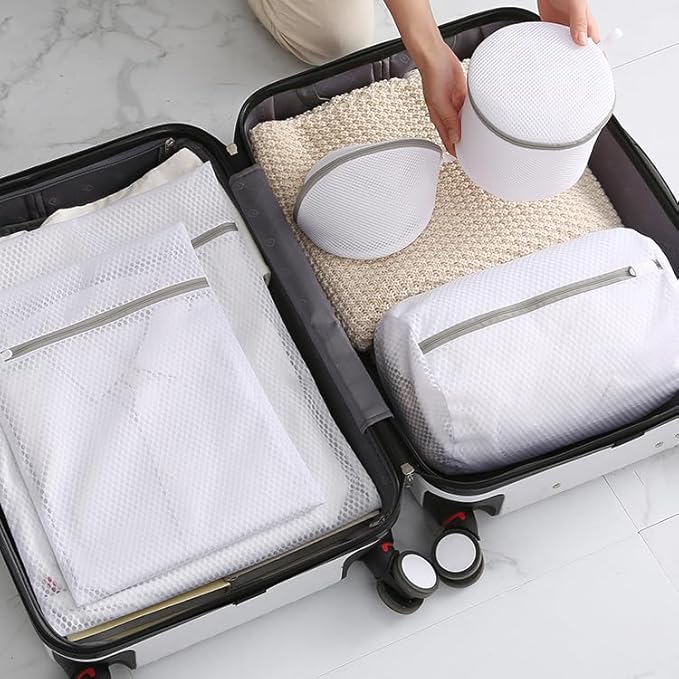 3Pcs PapaPick laundry bags, suitable for delicate 16 x 20 inches, Cellular network surface, thick and durable, large mesh laundry bags, exquisite bags for washing machines.