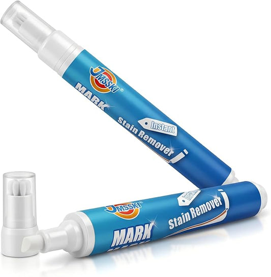Stain Remover Pen, Instant Stain Remover For Clothes, Bleach Pen, Portable & Travel-Friendly, Works on Food & Drink Stains, Put In Your Pocket or Bag, Pearl white 0.68 Fl Oz (Pack of 2)