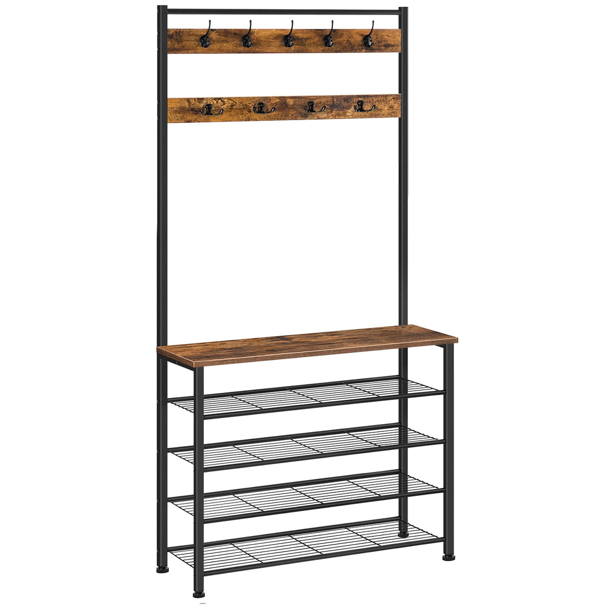 HOOBRO Hall Tree, Coat Rack with Shoe Rack, Hall Tre | Home Organizati - Image 1