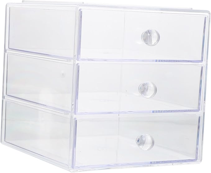 1pc Cosmetic Storage Box Acrylic Makeup Organizer Desktop Organizer Tidy Practical