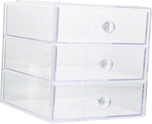 1pc Cosmetic Storage Box Acrylic Makeup Organizer Desktop Organizer Tidy Practical