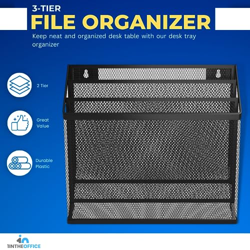 1InTheOffice 3 Tiers File Folder Organizer, Desk Sorter - Image 3