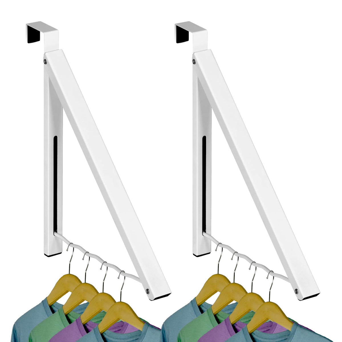 HOLDN’ STORAGE Over The Door Hanger, Single Foldable Rack - Image 1