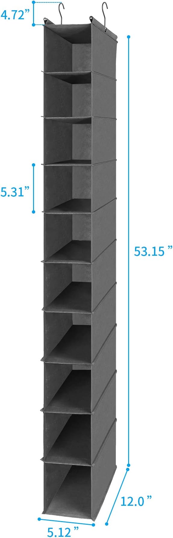 MAX Houser Hanging Closet Organizer, Hanging Sweater Organizer,Foldable Hanging Shelves for Closet
