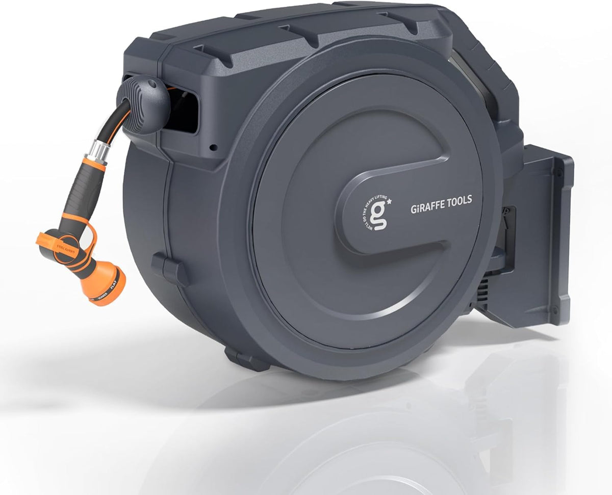 Giraffe Tools Retractable Garden Hose Reel Auto Rewind - Image 1