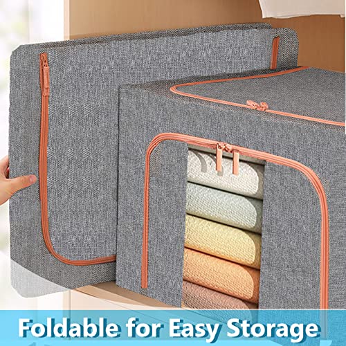 Extra Large Clothes Storage Bins with Metal Frame - Image 7