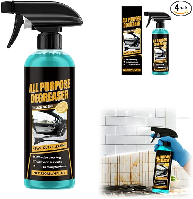 All Purpose Degreaser for Car and House, 2026 New Heavy Duty Degreaser | Convenient Oil Stain Remover, Cleaning Solution For Car House Oven Stove Cooktop Counter Quick Stain Removal (1PCS)