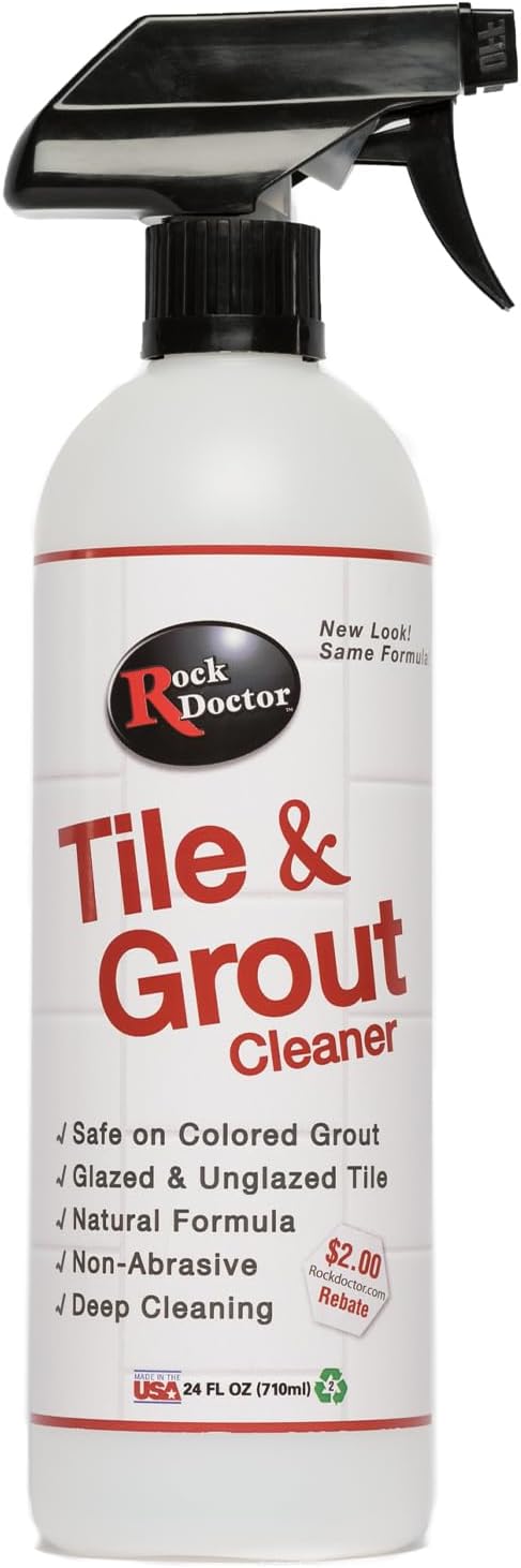 Rock Doctor Natural Tile and Grout Cleaner, Remove Stains Dirt, Oil, and Soap Scum, Heavy Duty Non-Abrasive Tile Cleaner, Natural Formula, 1 Pack