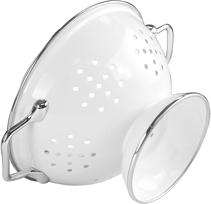 Calypso Basics by Reston Lloyd Powder Coated Enameled Colander, 1 Quart, White
