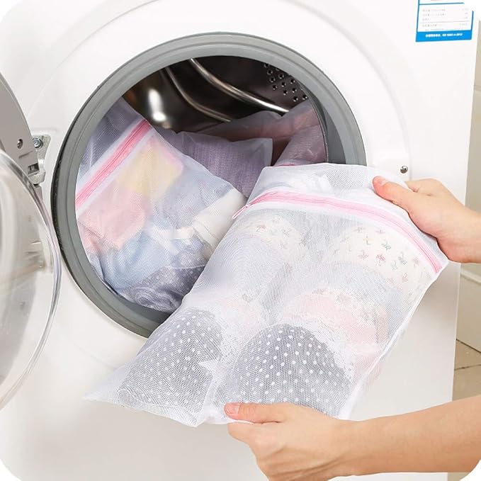 Zipped Lingerie Washing Bag Laundry Machine Mesh Clothes Socks Bra Underwear Bags