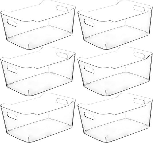 CONTROL KITCHEN Medium Clear Storage Bins | Versatile Plastic Organizers for Kitchen & Home