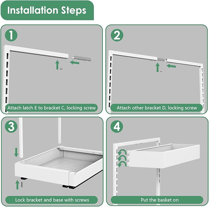 Expandable Under Sink Organizer, 2-Tier Under Cabinet Organizer, Height Adjustable Pull Out Rack for Kitchen Bathroom Laundry, White, 2 Pack