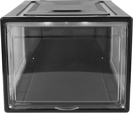 Large Shoe Storage Box Lid, Stackable Sneaker Organizer for Men and Women, Practical Home Shoe Cabinet Container