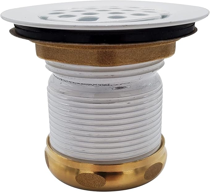 Westbrass Grid Basket Style Bar Sink Strainer, Powder Coat White, D2181-50
