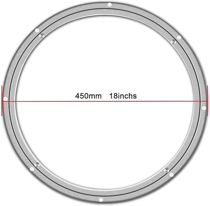18 Inchs Lazy Susan Aluminum Bearing Metal Rotating Turntable Bearings Swivel Plate Hardware for Dining-Table and Workbench …
