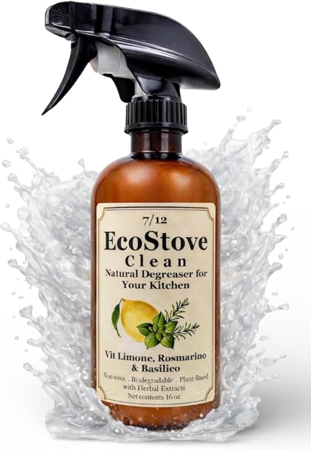 Herbal Scent Stove & Oven Cleaner – Plant-Based, Biodegradable Degreaser | Non-Toxic, Fume-Free, Non-Abrasive | Safe for Glass Cooktops, Stainless Steel & Enamel – 16 oz