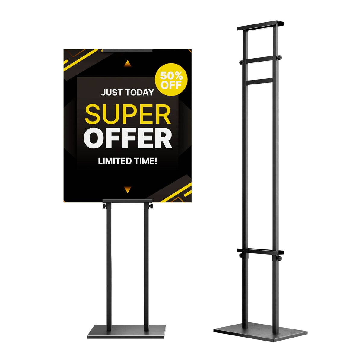 WHAUU Display Stand Sign Holder, Heavy Duty Adjustable Poster - Image 1