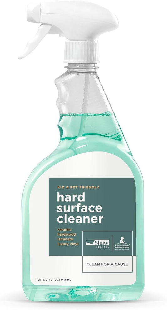 Shaw Floors St.Jude Hard Surface Floor Cleaner Spray- Rinse- Free, Scuffs & Dirt- Safe for Hardwood, Laminate, Luxury Vinyl & Tile - 32 Fl.oz (Pack of 1)