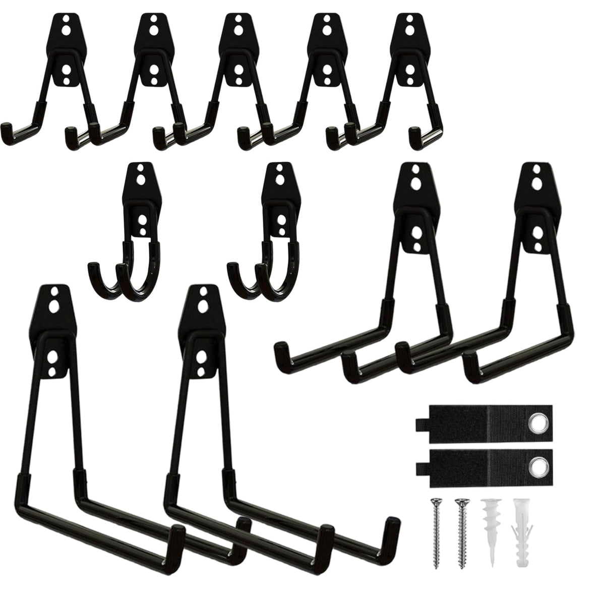 Garage Hooks, 12 Pack Wall Hooks for Hanging Heavy Duty Ladders - Image 1
