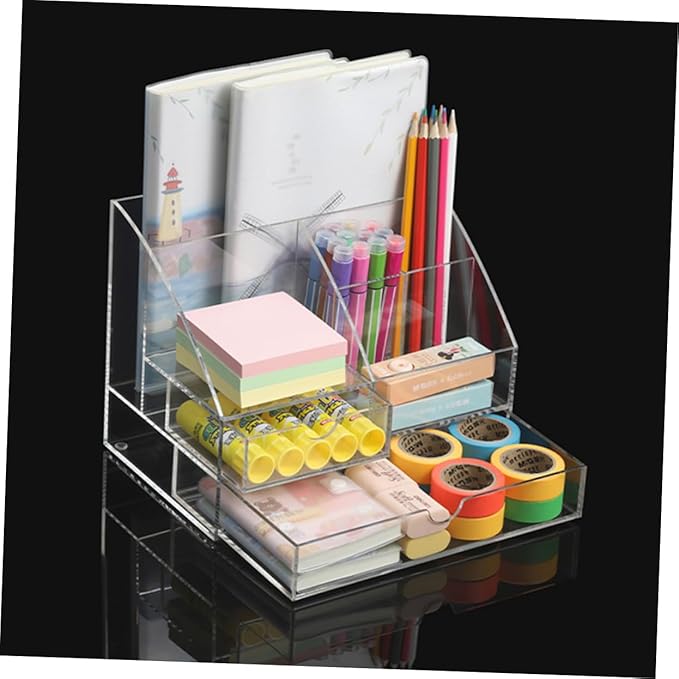 Acrylic Desk Organizer Drawer Makeup Box for Vanity Office Desktop Storage Box