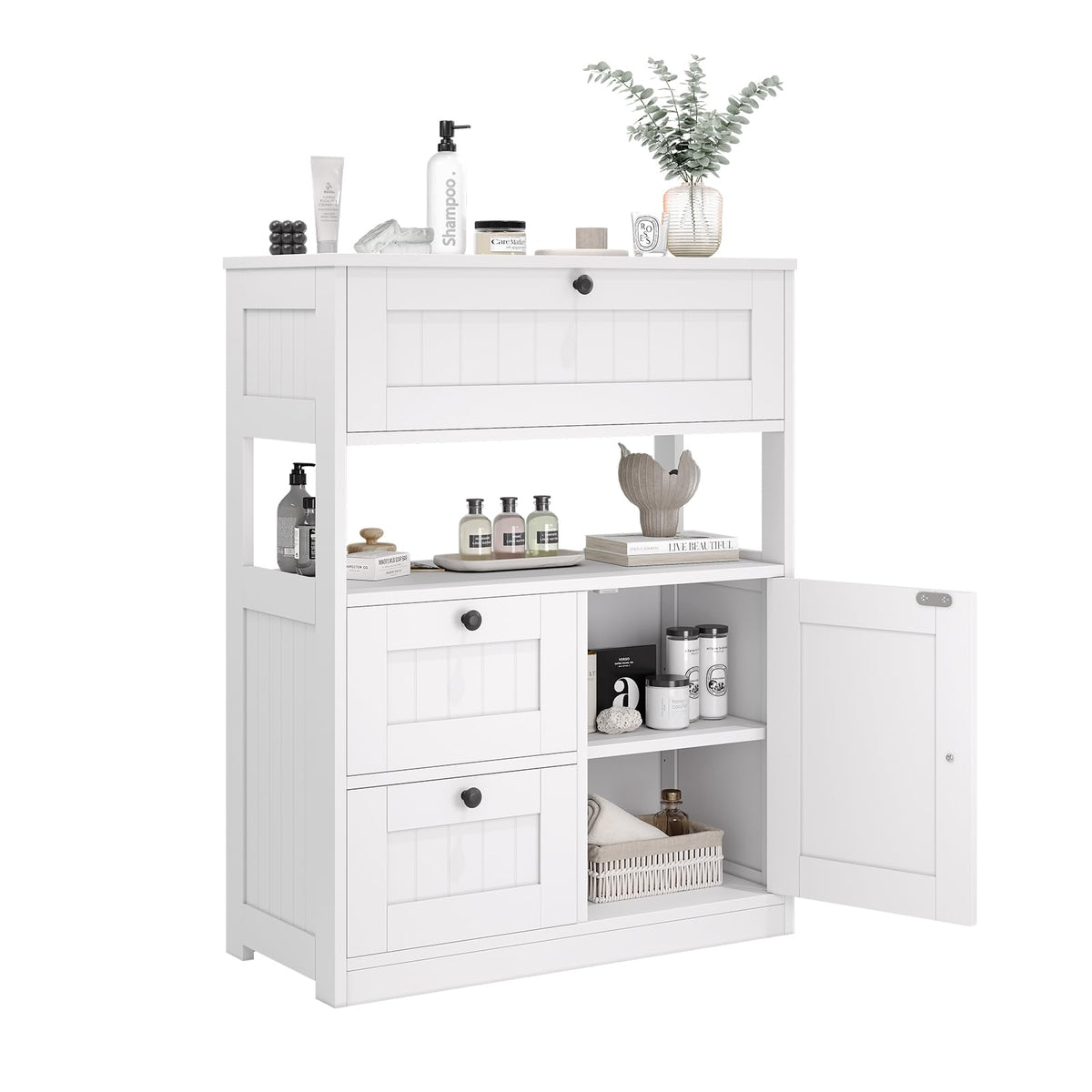 Bathroom Cabinet, Modern Bathroom Floor Storage Cabinet - Image 1