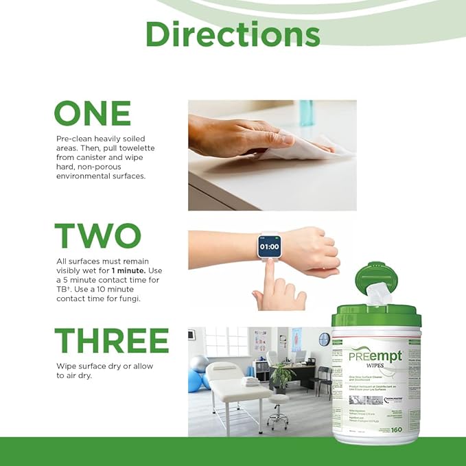 Wipes, 160 Count, Hospital Grade One-Step Surface Cleaner, and Disinfectant