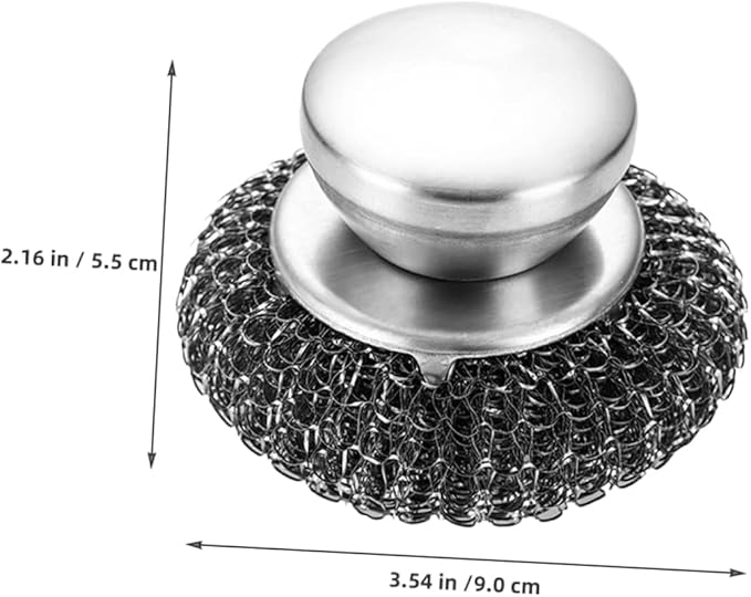 BBQ Grill Scraper Kitchen Metal Scrubber Steel Wool Dish Scrubber Stainless Steel Cleaning Pads Scrubber for Wash Sink and Stove