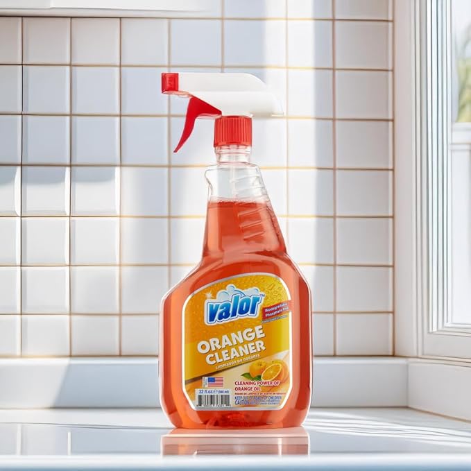 Valor All-Purpose Cleaner with Trigger Sprayer, 32 fl oz – Powerful Degreaser, Multi-Surface Use, Biodegradable Formula, Made in USA (32 Fl Oz (Pack of 6))