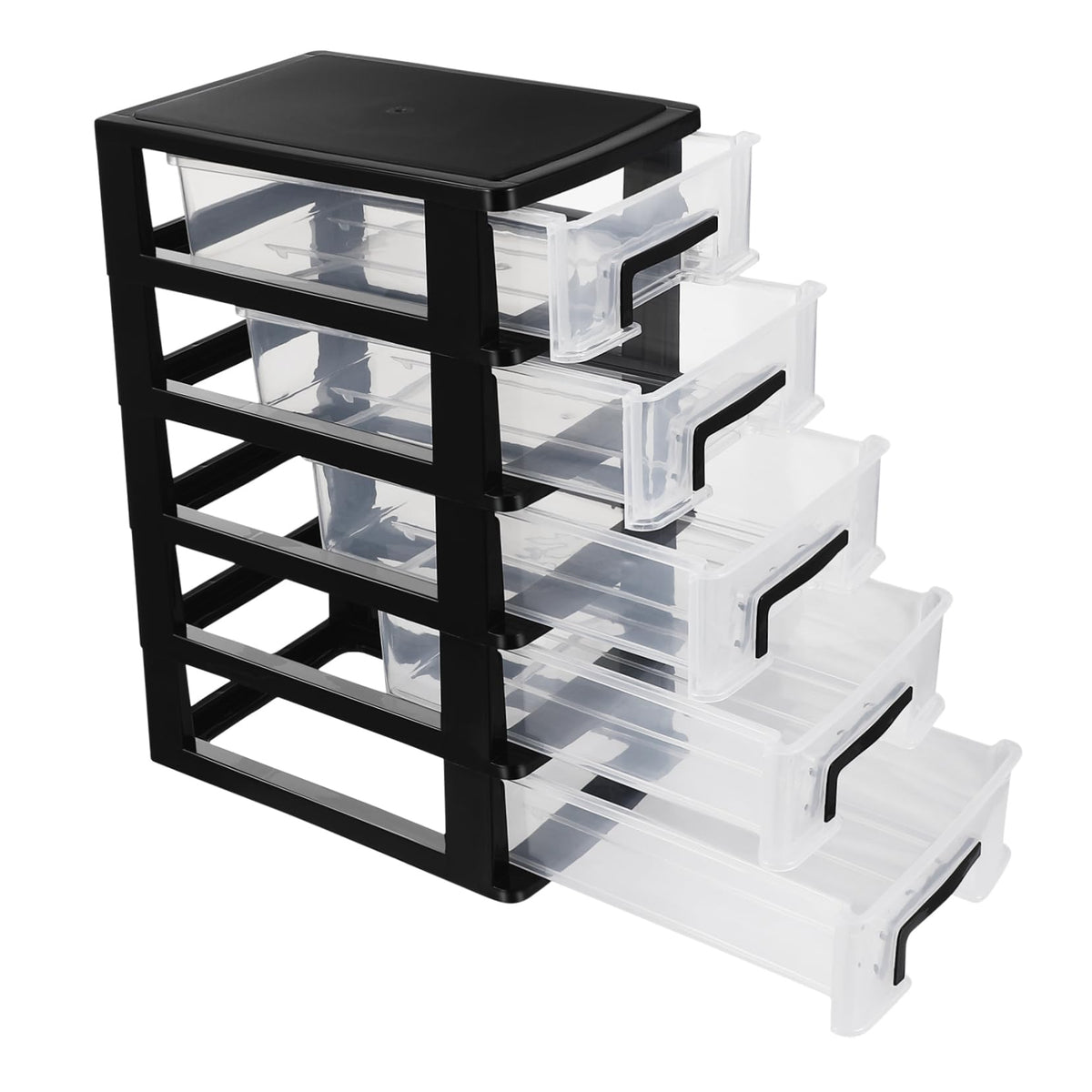 5-Tier Plastic Drawer Storage Cabinet Portable Organizer - Image 1