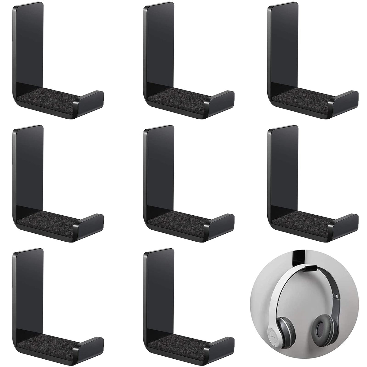 Weewooday 8 Headphone Hanger Wall Mount Stand | Laundry & Clothing - Image 1