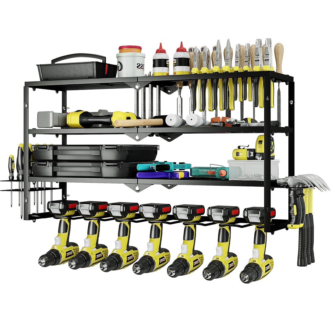 Power Tool Organizer Heavy Duty Wall Mount Drill Tools Holder - Image 1