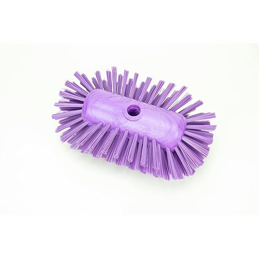 SPARTA Tank and Kettle Scrub Brush Heavy-Duty Tile Brush, Color-Coded and Handle Compatible (Sold Separately) for Optimal Access In Spacious Containers, Plastic, 5.5 X 9.5 Inches, Purple