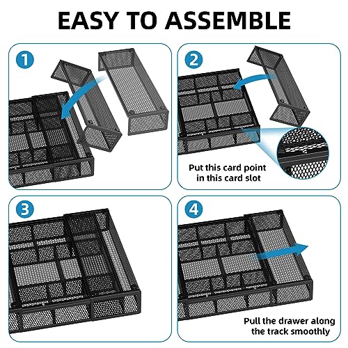 Marbrasse Expandable Desk Drawer Organizer, Mesh Drawer Organizer - Image 8