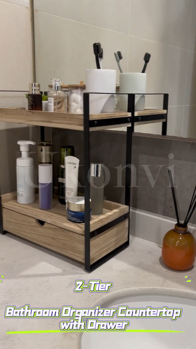 Ukonvi 2-Tier Bathroom Organizer Countertop with Dra | All Products - Image 8