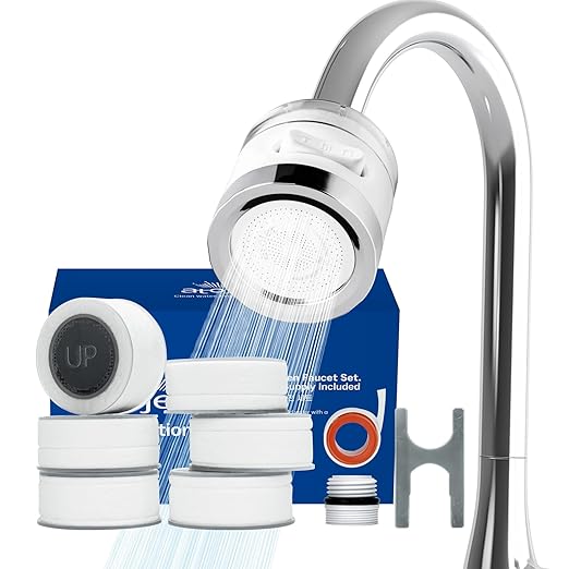 Filtered Kitchen Sink Faucet for Clean Safe Water Compatible with Gooseneck – Pure Carbon Filters for Kitchen, Carbon Composite, 1 Year Set (AJ8510C-SET-1YR)