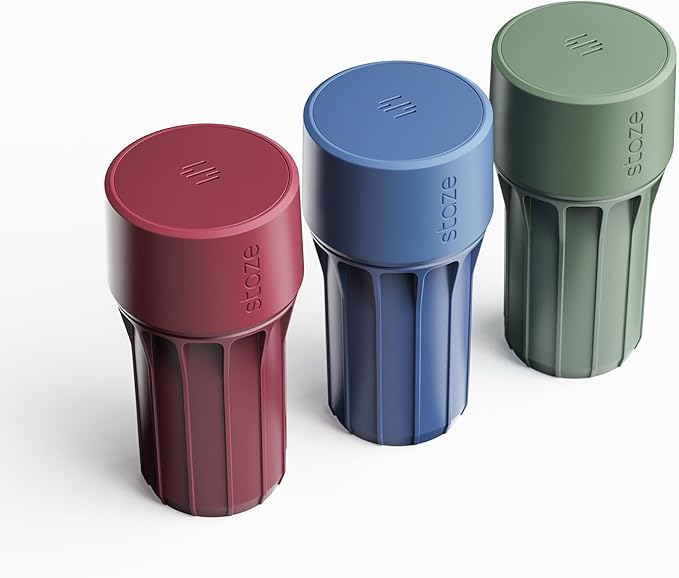 Staze Preserve Vacuum Sealed Storage Jars (148ml) | Food Storage Container with Protection - (MIDNIGHT TRIO)