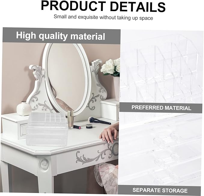 Jewelry Container Makeup Storage Box Acrylic Stackable Home Supplies Makeup Organizers