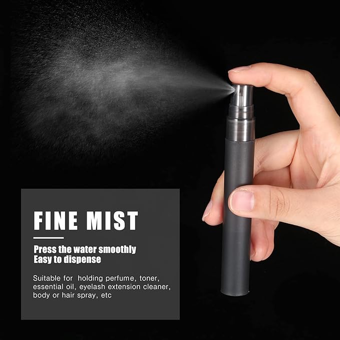 Remerry 50 Pcs 10 ml Mini Spray Bottles Perfume Spray Bottles Plastic Travel Refillable for Women Small Fine Mist Sprayers Portable Frosted Perfume Sprayers Empty Atomizer for Essential Oil