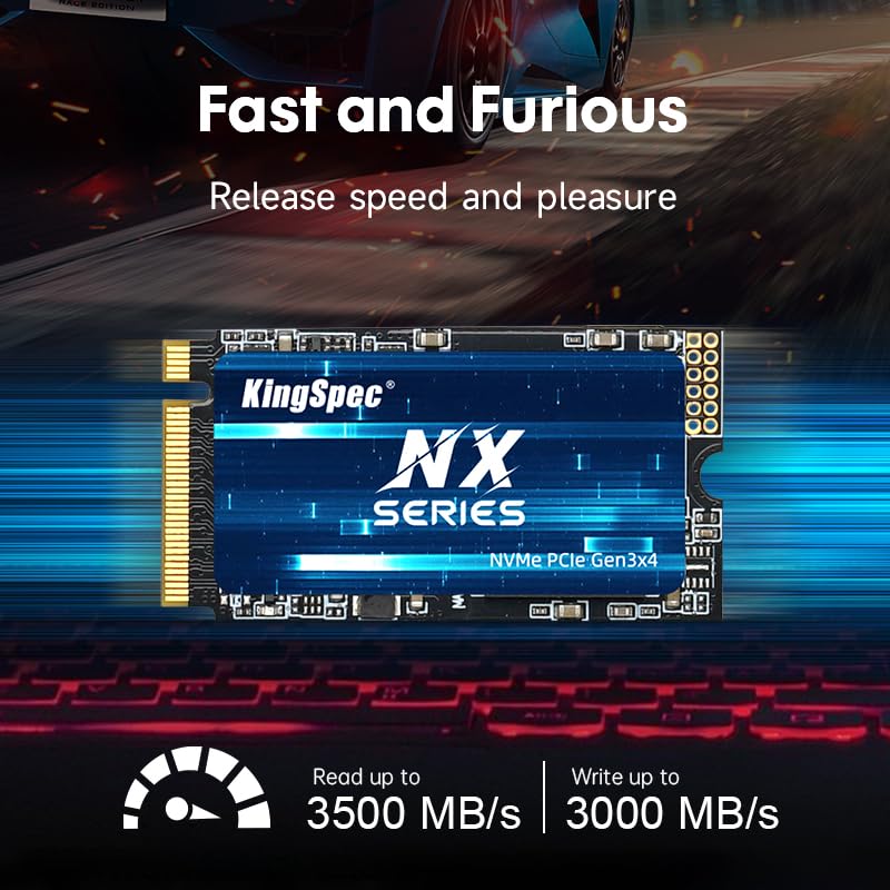KingSpec 256GB M.2 2242 NVMe SSD - Up to 3500 MB/s Read Speed - Image 3
