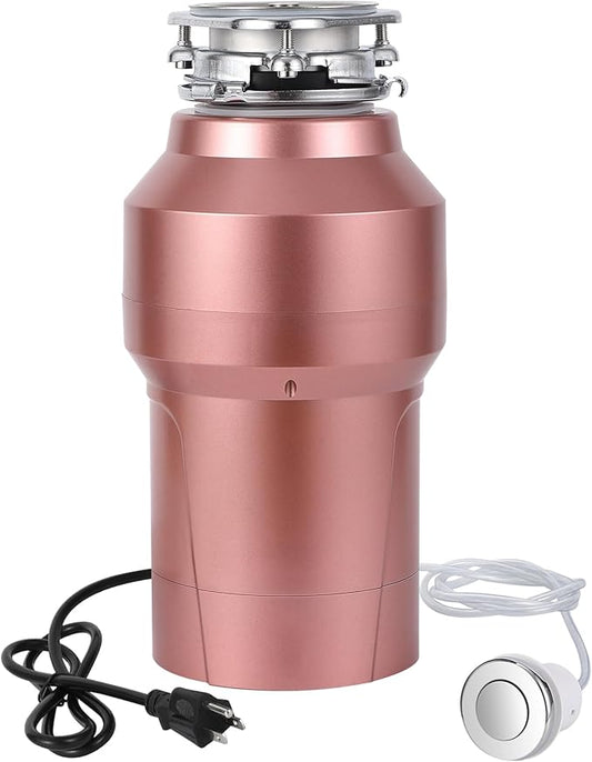 0.75HP 3/4HP Garbage Disposal, 560W 110V Continuous Feed Food Waste Disposer with 14 in Power Cord, 4200r/Min Food Waste Grinding System for Kitchen Sinks, Air Switch