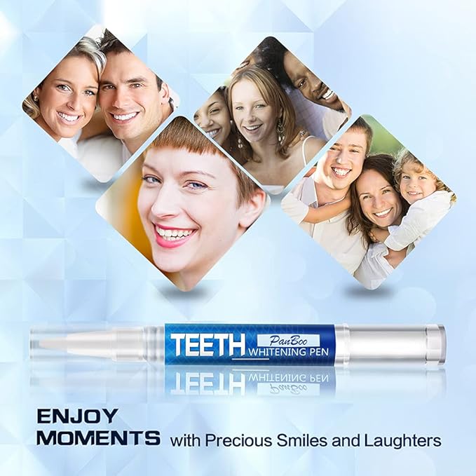 Teeth Whitening Pen, Use Twice a Day Up to 1-6 Shade Whiter in 1-2 Weeks, 4 No Sensitivity Pens, 70+ Whitening Treatments, Effective, Pain Free and Enamel Safe, Easy to Use at Home Travel, Flavourless