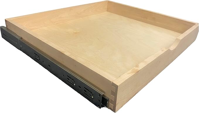 Couver Pull Out Drawers For Cabinets, 21"W x 21"D x 3"H Soft Close Slide Out Wood Shelves Storage Organizer for Kitchen, Finished, Heavy-Duty, Non-Assemble