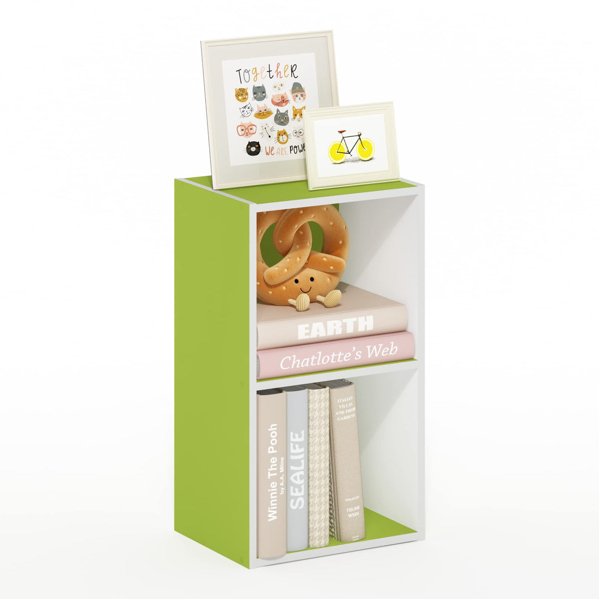 Furinno PASIR Book Shelf, 2-Tier Modern Bookshelf - Image 1