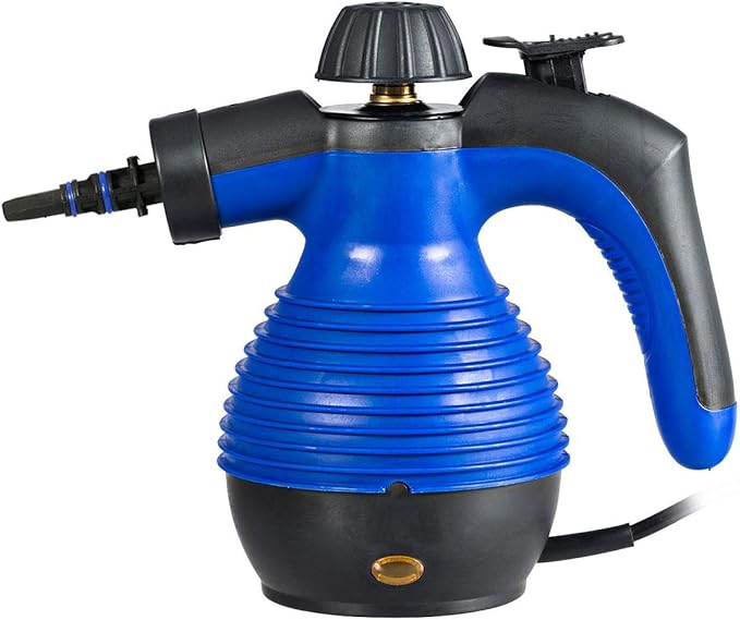 GOFLAME Steam Cleaner 1050W Handheld Multi-Purpose Powerful Steam, Sanitizer, Steamer, Steam Iron, Remove Stains/Grease from Bathroom, Kitchen (Blue)