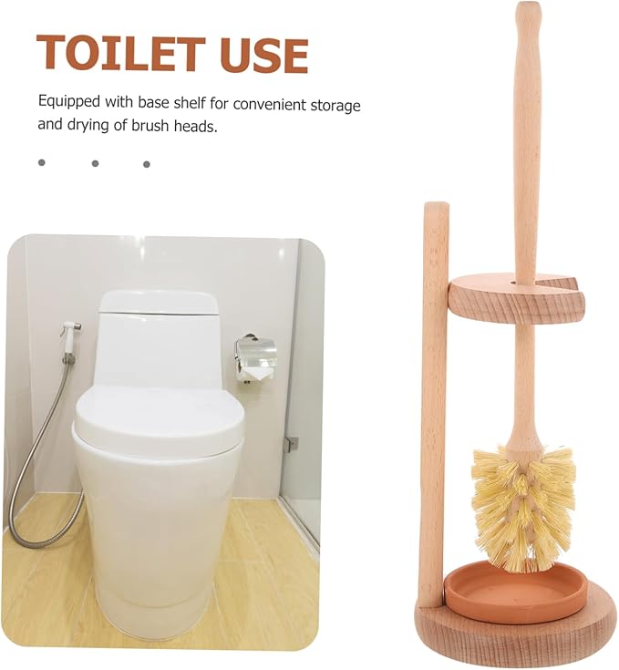 1Set Multifunctional Bathroom Toilet Brush with Storage Holder Long Handle Scrubber for Efficient Heavy Duty Design for Home Use and Deep Removal