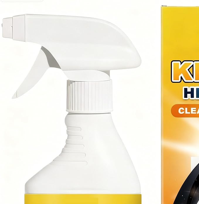 Kitchen Cleaner 8fl.oz, Heavy Duty Foam Degreaser with Spray Nozzle, Waterless Grease Remover for Oven, Stove, Counter, Cabinet, Glass, Sink, Wall