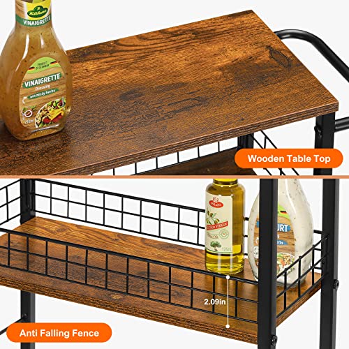 YBING Slim Storage Cart 4 Tier Narrow Kitchen Rolling Cart - Image 4