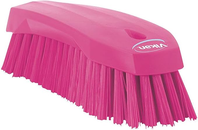 Vikan 38901 Brush,Scrub,Stiff,8",PP/PBT,Pink