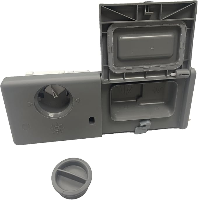 DD59-01001A Dishwasher Detergent & Rinse Aid Dispenser Assembly Fit for GE Dishwasher WD12X23625 Sam DW80F600UTB/UTS/UTW, DW80F800UWS, DW80J3020UB/US/UW, DW7933LRASR